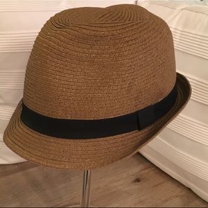Urban Outfitters- Woven Fedora - Dark Khaki/Black